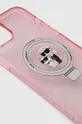Чохол на телефон Karl Lagerfeld iPhone 15 Plus / 14 Plus 6.7'' рожевий