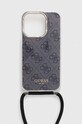 Guess husă pentru telefon iPhone 15 Pro 6.1" GUHCP15LHC4SEK negru AA00
