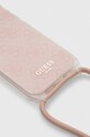 Accesorii Guess husă pentru telefon iPhone 15 Pro 6.1" GUHCP15LHC4SEP roz