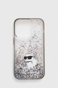 Karl Lagerfeld etui na telefon iPhone 14 Pro 6.1'' na telefon transparentny KLHCP14LLKCNSK