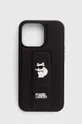 czarny Karl Lagerfeld etui na telefon iPhone 13 Pro / 13 6.1'' Unisex