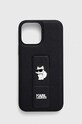 Puzdro na mobil Karl Lagerfeld iPhone 13 Pro Max 6.7'' na mobil čierna KLHCP13XGSACHPK