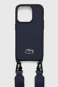 тёмно-синий Чехол на телефон Lacoste iPhone 15 Pro 6.1