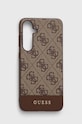 Obal na telefon Guess S24 + S926 na mobil hnědá GUHCS24MG4GLBR