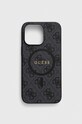 Guess telefon tok iPhone 15 Pro Max 6,7" telefonhoz fekete GUHMP15XG4GFRK