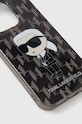 Puzdro na mobil Karl Lagerfeld iPhone 15 Pro 6.1" KLHCP15LHNKMKLK čierna AA00