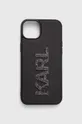 czarny Karl Lagerfeld etui na telefon iPhone 15 Plus / 14 Plus 6.7