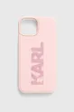 rosa Karl Lagerfeld custodia per telefono iPhone 15 / 14 / 13 6.1