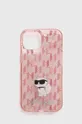 ružová Puzdro na mobil Karl Lagerfeld iPhone 15 / 14 / 13 6.1
