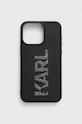 Karl Lagerfeld telefon tok iPhone 15 Pro Max 6.7" telefonhoz fekete KLHCP15X3DMBKCK