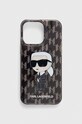 Чохол на телефон Karl Lagerfeld iPhone 15 Pro Max 6.7" візерунок чорний KLHCP15XHNKMKLK
