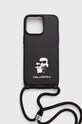 Karl Lagerfeld Husă pentru telefon iPhone 15 Pro Max 6.7" pentru telefon negru KLHCP15XSAKCPSK