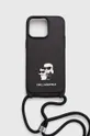 чёрный Чехол на телефон Karl Lagerfeld iPhone 15 Pro Max 6.7