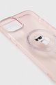 Puzdro na mobil Karl Lagerfeld iPhone 15 Plus / 14 Plus 6.7" KLHMP15MHFCCNOP ružová AA00
