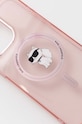 Чохол на телефон Karl Lagerfeld iPhone 15 Pro Max 6.7" KLHMP15XHFCCNOP рожевий AA00