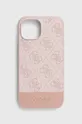 rózsaszín Guess telefon tok iPhone 15 / 14 / 13 6.1