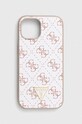 Guess etui na telefon iPhone 15 / 14 / 13 6.1" na telefon biały GUHCP15SPG4GPH