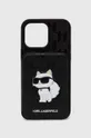 czarny Karl Lagerfeld etui na telefon iPhone 15 Pro Max 6.7
