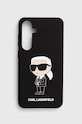 Obal na telefon Karl Lagerfeld S24+ S926 na mobil černá KLHCS24MSNIKBCK