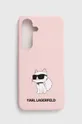 rózsaszín Karl Lagerfeld telefon tok S24 S921 Uniszex