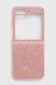 rózsaszín Guess telefon tok F731 Z Flip5 Uniszex