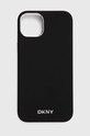 Dkny etui na telefon iPhone 15 Plus / 14 Plus 6.7" nadruk czarny DKHMP15MSMCHLK
