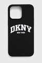 Dkny Husă pentru telefon iPhone 14 Pro Max pentru telefon negru DKHMP14XSNYACH