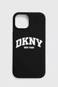 Dkny Husă pentru telefon iPhone 15 / 14 / 13 pentru telefon negru DKHMP15SSNYACH