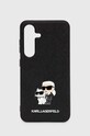 Karl Lagerfeld Husă pentru telefon Galaxy S24 pentru telefon negru KLHCS24SPSAKCMPK