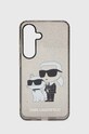 Puzdro na mobil Karl Lagerfeld Galaxy S24 S921 na mobil čierna KLHCS24SHNKCTGK