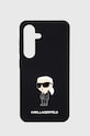 Puzdro na mobil Karl Lagerfeld S24 S921 na mobil čierna KLHCS24SSMHKNPK