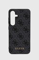 Puzdro na mobil Guess Galaxy S24 S921 na mobil čierna GUHCS24SG4GFGR