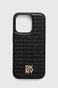Dkny telefon tok iPhone 14 Pro 6.1 telefonhoz fekete DKHMP14LPSHRPSK