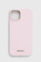 Dkny Husă pentru telefon iPhone 14 / 15 / 13 pentru telefon roz DKHMP14SSMCHLP