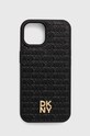 Obal na telefon Dkny iPhone 15 / 14 / 13 6.1 na mobil černá DKHMP15SPSHRPSK