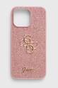 Guess telefon tok iPhone 15 Pro Max 6.7 aplikációval rózsaszín GUHCP15XHG4SGP