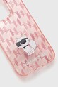 Karl Lagerfeld telefon tok iPhone 15 Pro 6.1 KLHCP15LHNCMKLP rózsaszín AA00