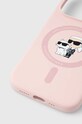 Puzdro na mobil Karl Lagerfeld iPhone 15 Pro 6.1 KLHMP15LSCMKCRHP ružová AA00