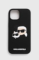 Karl Lagerfeld etui pentru telefon iPhone 15 / 14 / 13 6.1 pentru telefon negru KLHMP15SSKCHPPLK