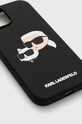 Karl Lagerfeld etui pentru telefon iPhone 15 / 14 / 13 6.1 KLHMP15SSKCHPPLK negru AA00