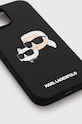 Karl Lagerfeld etui pentru telefon iPhone 15 / 14 / 13 6.1 KLHMP15SSKCHPPLK negru AA00