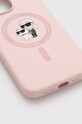 Puzdro na mobil Karl Lagerfeld iPhone 15 Pro Max 6.7 KLHMP15XSCMKCRHP ružová AA00