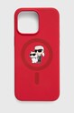 Чохол на телефон Karl Lagerfeld iPhone 15 Pro Max 6.7 для телефону червоний KLHMP15XSCMKCRHR
