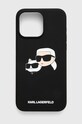 Karl Lagerfeld telefon tok iPhone 15 Pro Max 6.7 telefonhoz fekete KLHMP15XSKCHPPLK