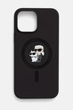 Karl Lagerfeld pokrowiec na telefon iPhone 13 Pro Max 6.7 na telefon czarny KLHMP13XSCMKCRHK
