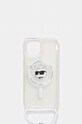 Obal na telefon Karl Lagerfeld iPhone 13 / 14 / 15 6.1 KLHMP13MHCCHNT průhledná AA00