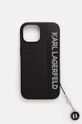 Karl Lagerfeld telefon tok iPhone 15 / 14 / 13 6.1 telefonhoz fekete KLHCP15SPSAKDGCK