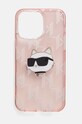 Θήκη κινητού Karl Lagerfeld iPhone 14 Pro Max 6.7 για τηλέφωνο ροζ KLHCP14XHKLPCHP