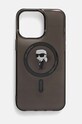 Obal na telefon Karl Lagerfeld iPhone 15 Pro Max 6.7 na mobil černá KLHMP15XHFCKNOK