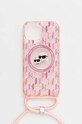 Чохол на телефон Karl Lagerfeld iPhone 15 / 14 / 13 6.1" для телефону рожевий KLHMP15SHCKCKLCP